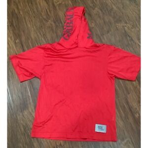 VTG Marithe Francois Girbaud Hoodie Mens XLarge red  Mesh Short Sleeve Rare